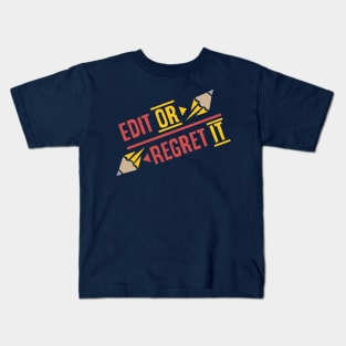 English Teacher Edit Or Regret It Kids T-Shirt